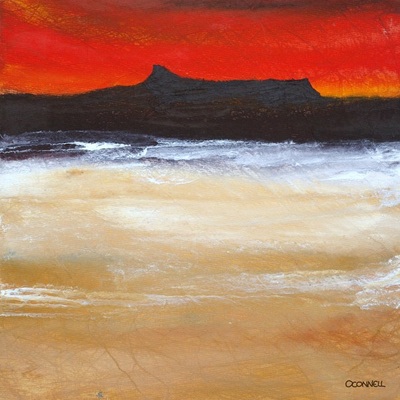 Scottish island sunset painting