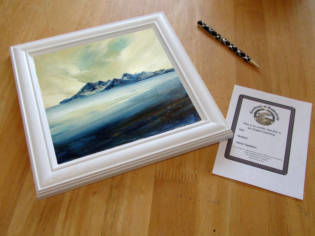 Scottish seascape painting of the island of Rum