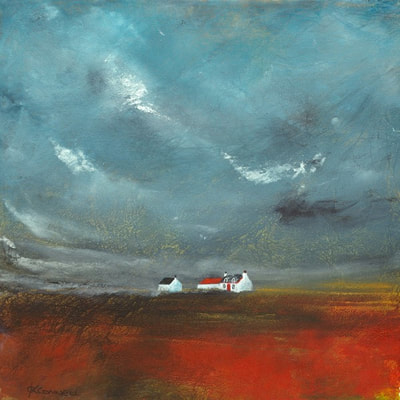 Scottish cottage landscape art