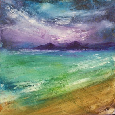 Abstract Scottish island painting