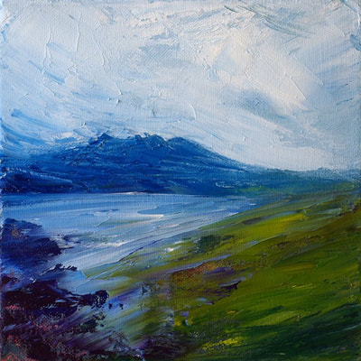 Highland landscape painting of Scotland