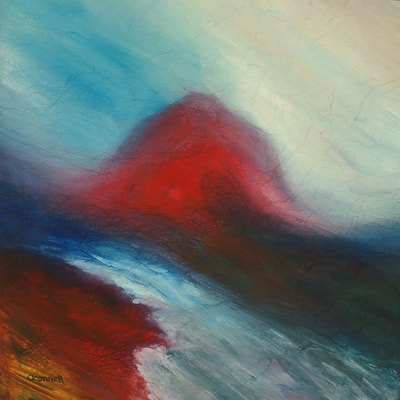 Red Cuillin Scottish landscape painting of Skye