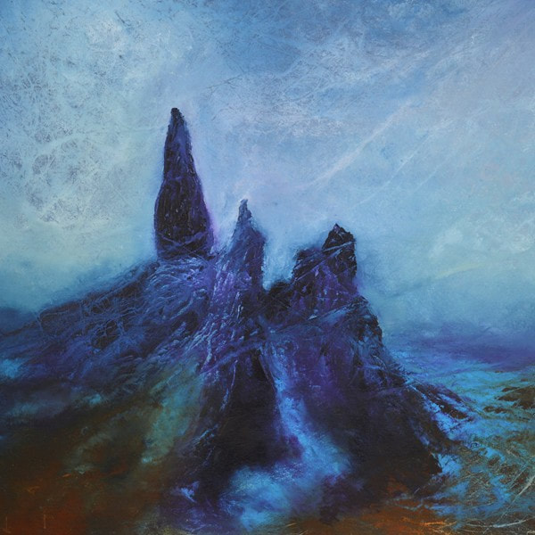 painting and prints of rock formation on isle of skye