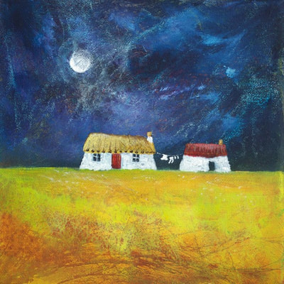 Scottish thatched house giclee prints