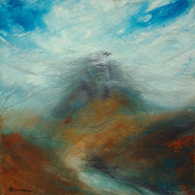 Contemporary impressionist Scottish autumn mountain landscape painting