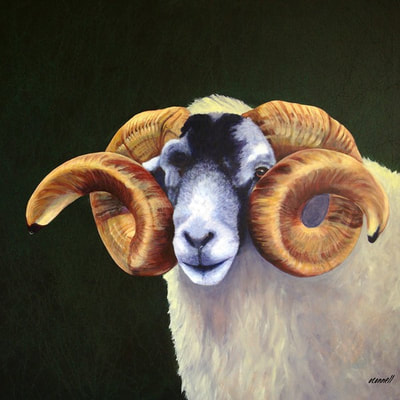 realistic sheep painting