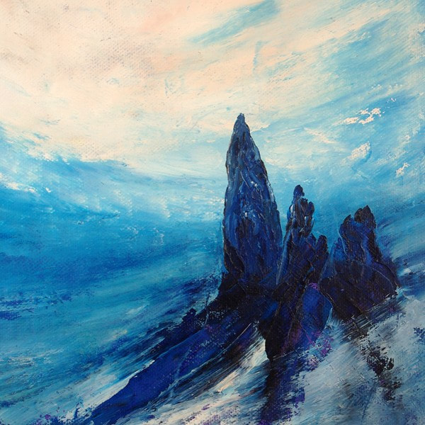 Old man of Storr rocks landscape painting and prints